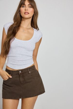 Twill Micro Skort