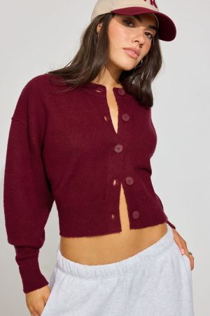 Renee Spongy Cropped Cardigan