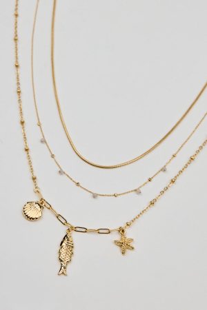 Set of 3 It’s A Catch Necklaces