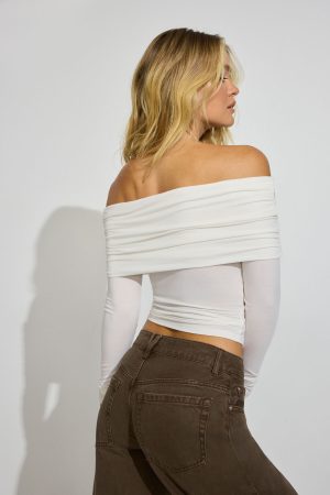 SexyCozy Off Shoulder Long Sleeve Top