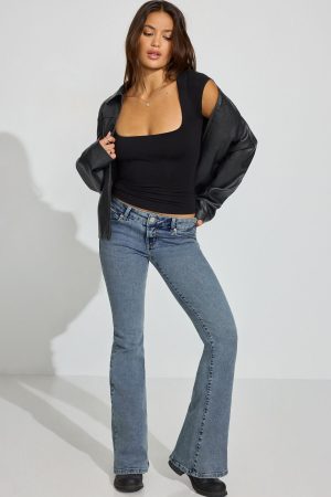 Smooth Open Neck Tee