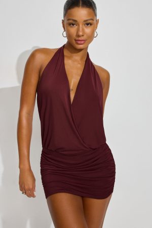 Mini Mesh Halter Dress