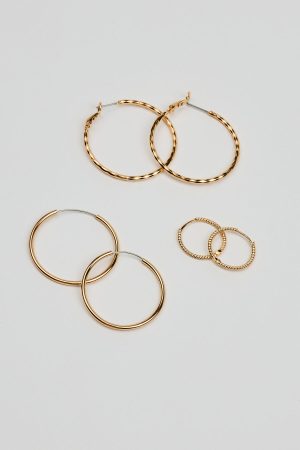 6 Pack of Mini Studs & Thin Hoop Earrings