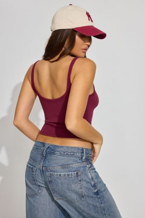 Ribbed Scoop Cami Top