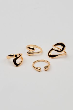 Set of 4 Open S Rings